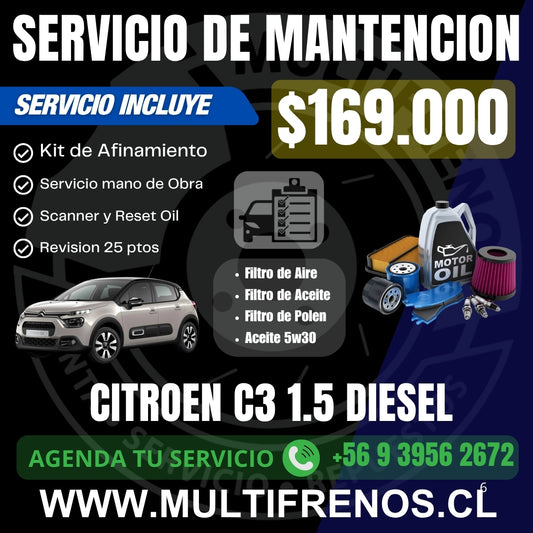 MANTENCION CITROEN C3 1.5 DIESEL