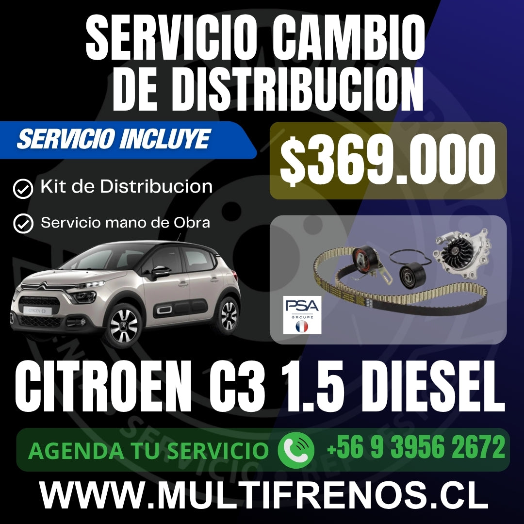 SERVICIO DE DISTRIBUCION CITROEN C3 1.5 DIESEL