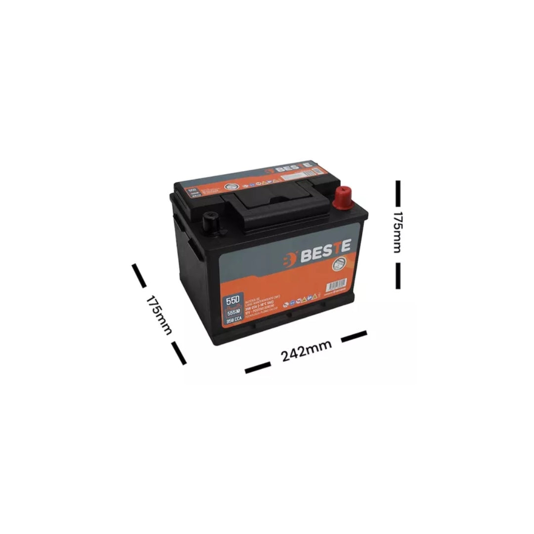 Bateria 12v 55AH CCA350 (-+) 55530 BESTE