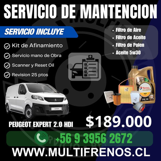 Mantencion Peugeot Expert 2.0 hdi