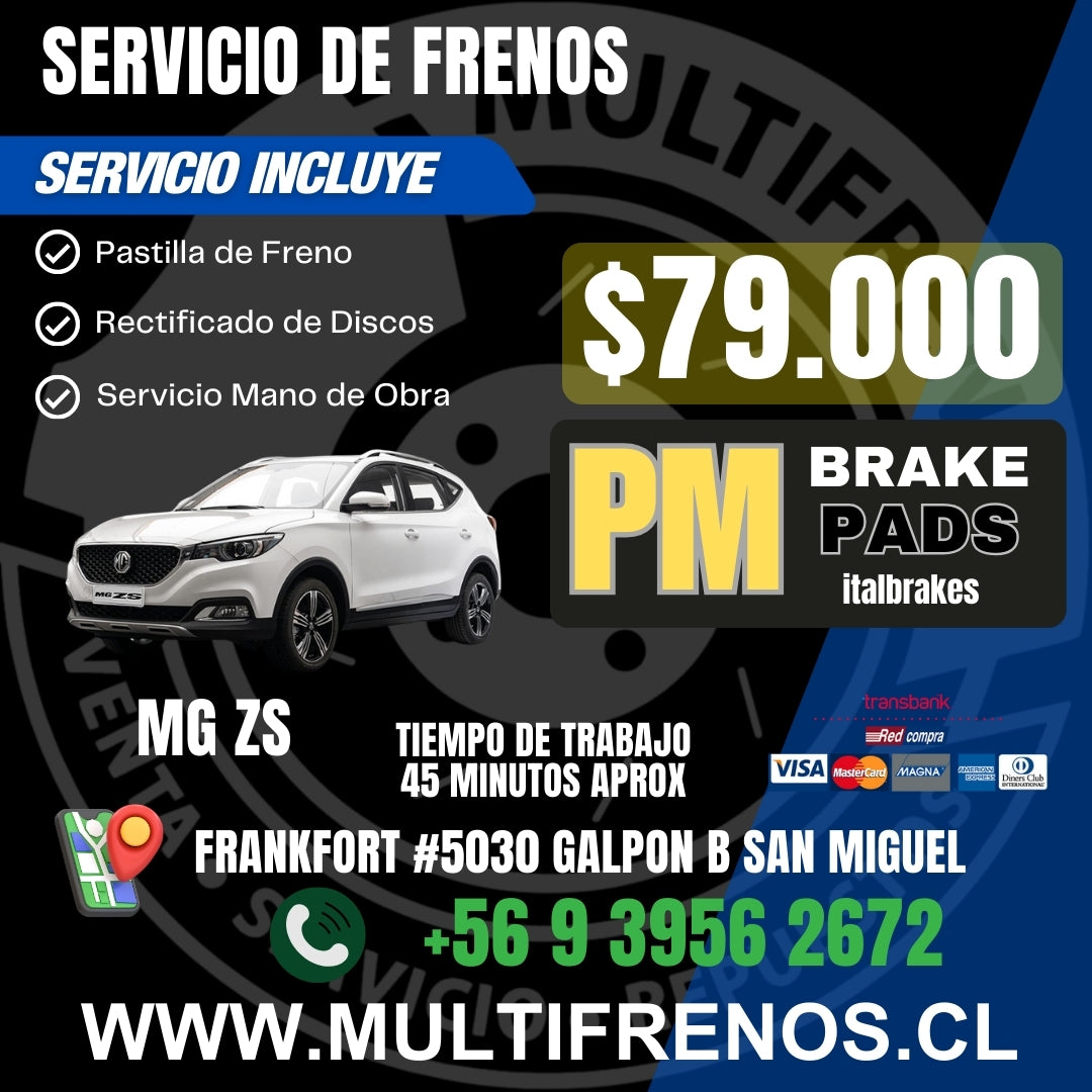 Servicio de Frenos MG ZS Completo Delantero