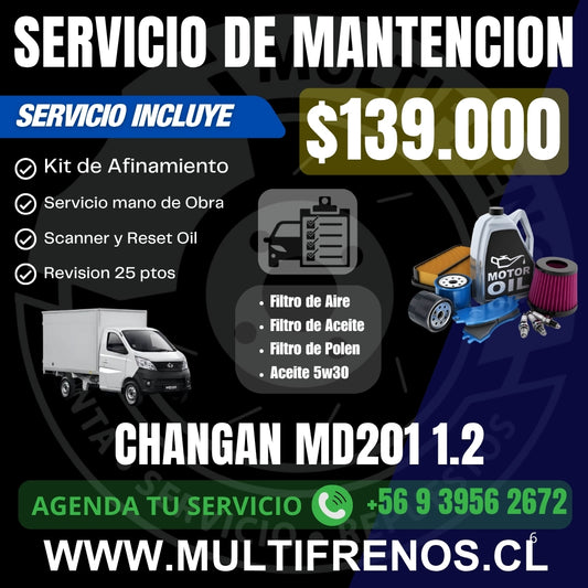 Mantencion Changan MD201 1.2