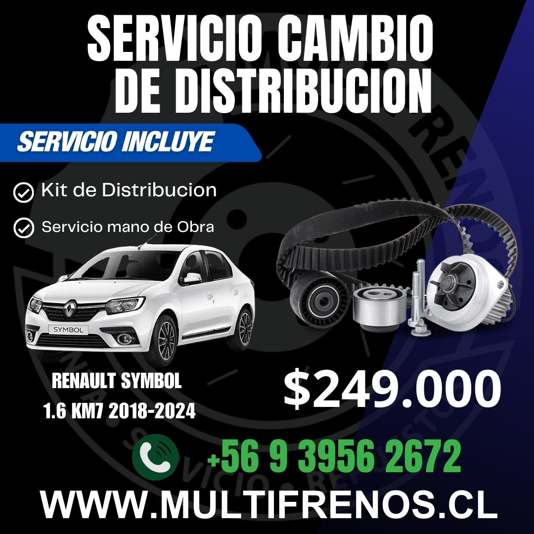 Servicio Cambio Correa de Distribución Renault Symbol KM7 1.6 2018-2023