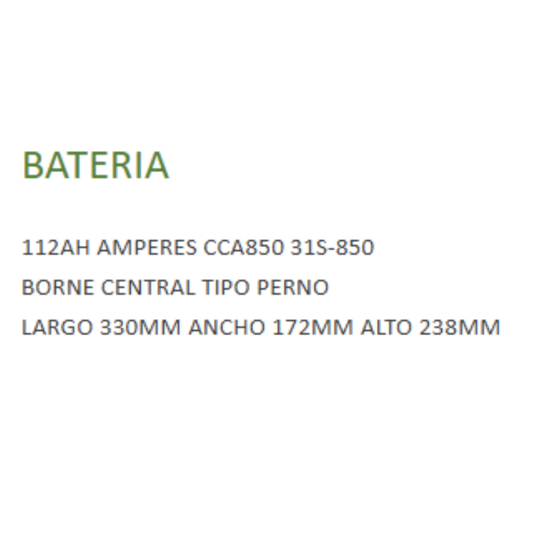 Bateria 12v 112AH 850CCA CICLO PROFUNDO SOLITE KOREA