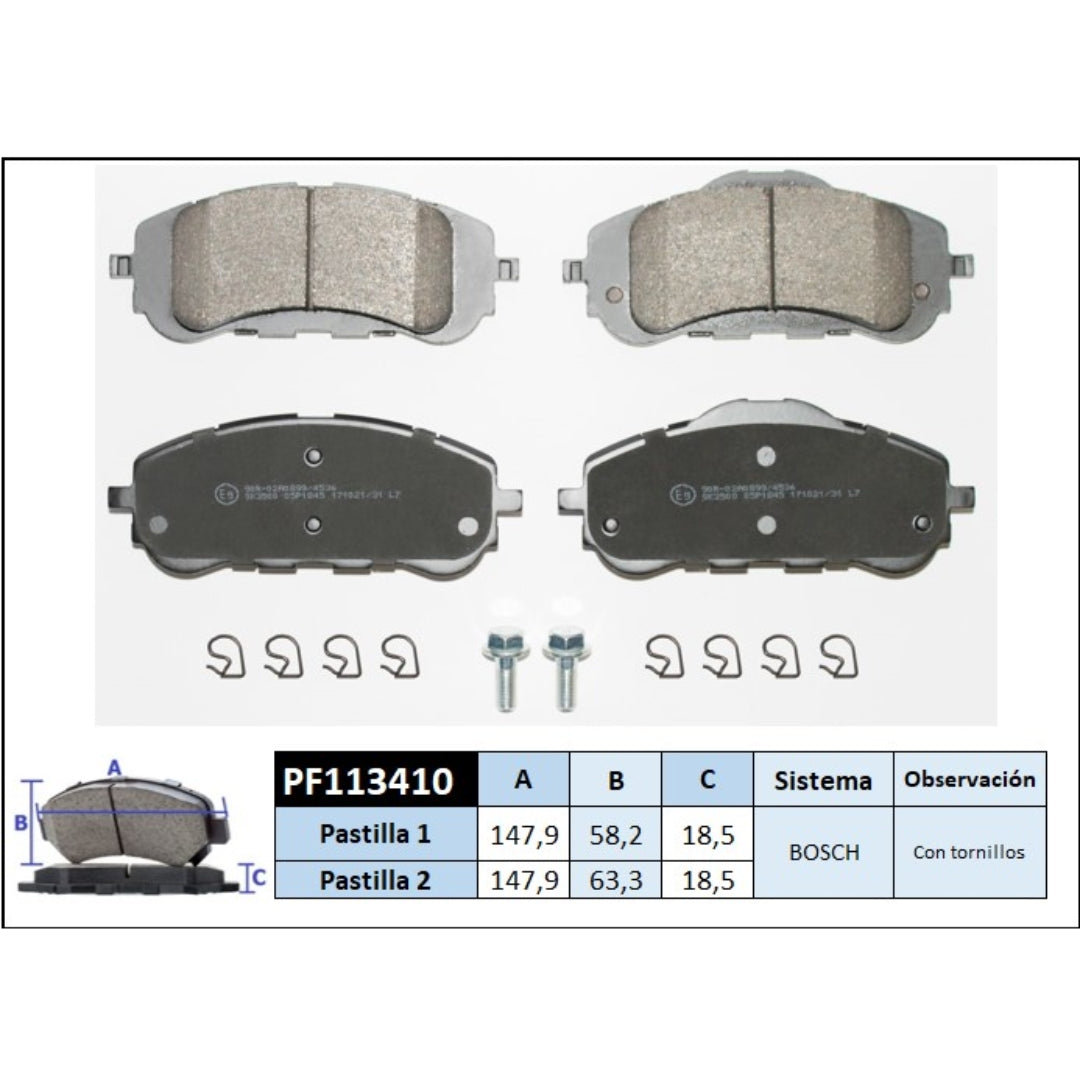 Pastilla de Freno Peugeot 308 P1313 RAL