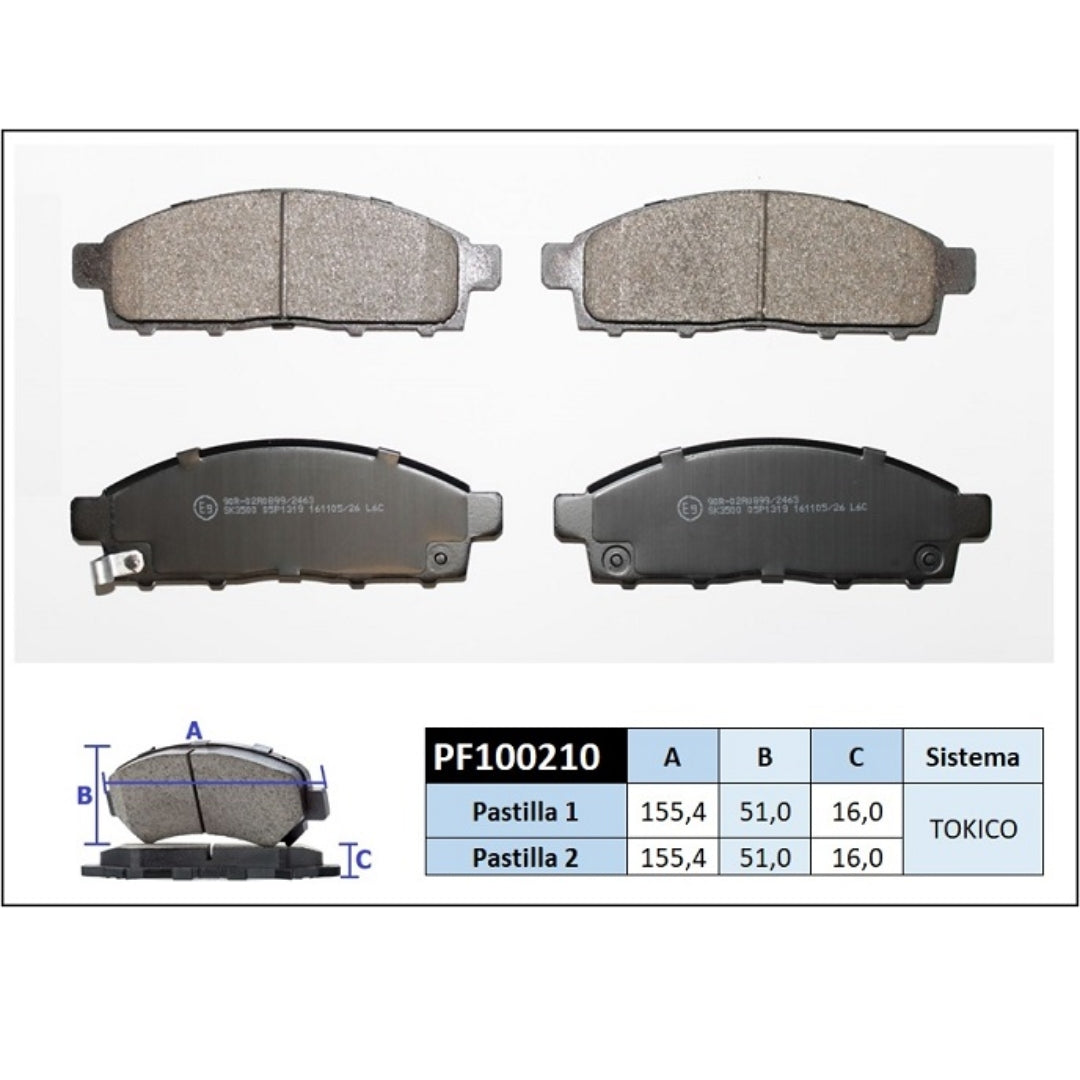 Pastilla de Freno Mitsubishi L200 P0819 JURID