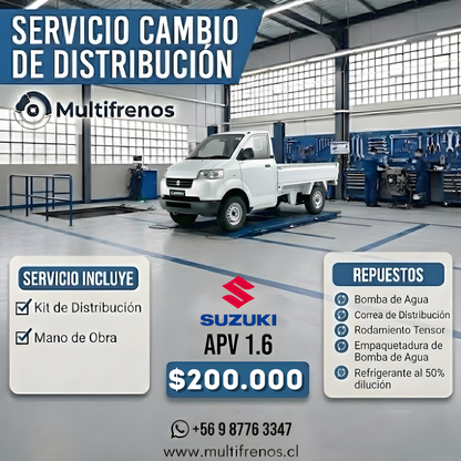 Servicio de Distribución Integral: Suzuki APV 1.6 Motor G16A