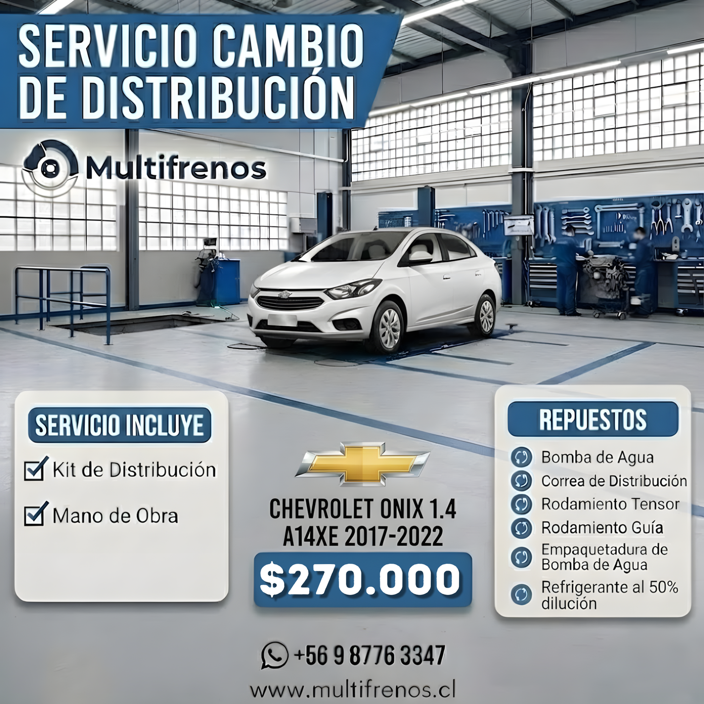 Servicio de Distribución Integral: Chevrolet Onix 1.4 A14XE (2017-2022)