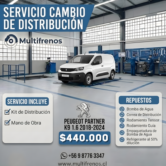 Servicio de Distribución Integral: Peugeot Partner K9 1.6 (2018-2024)
