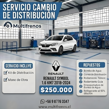 Servicio de Distribución Integral: Renault Symbol KM7 1.6 (2018-2023)