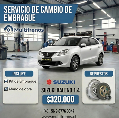 Cambio de Embrague Suzuki Baleno 1.4 (2019-2022)
