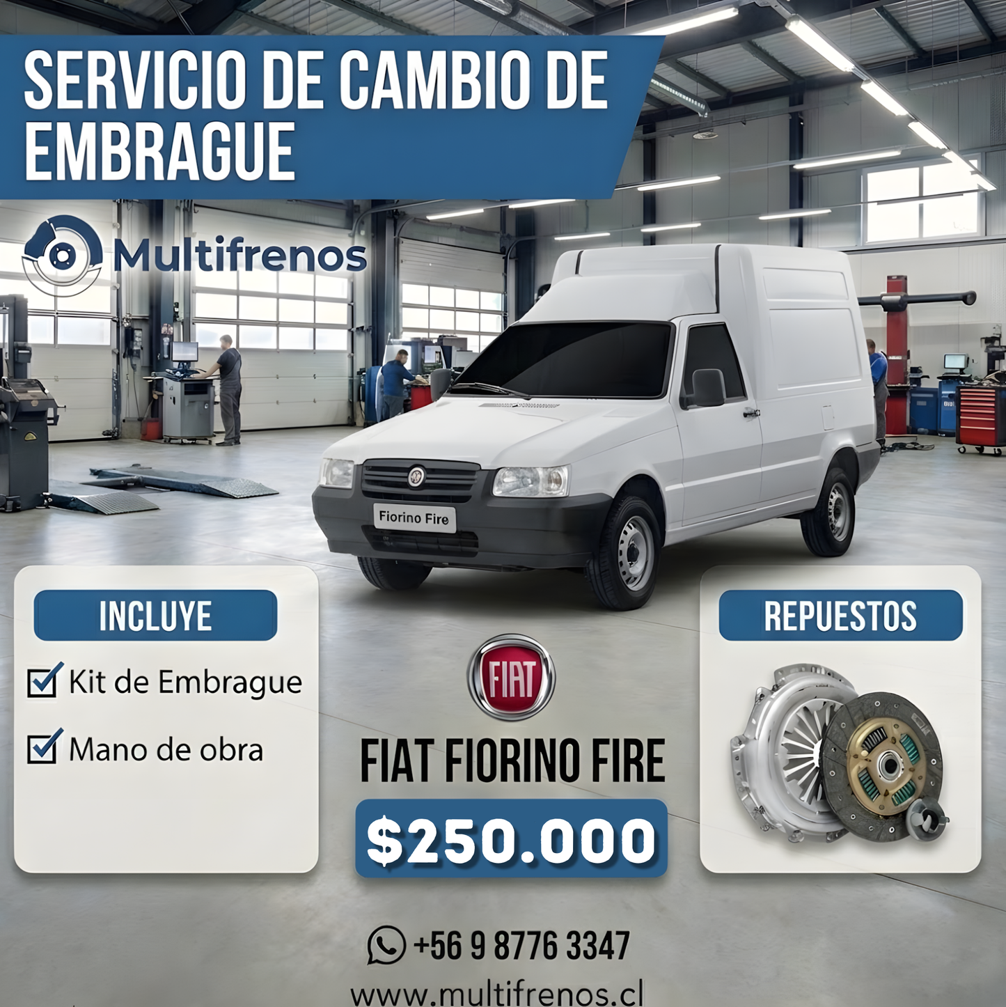 Cambio de Embrague Fiat Fiorino Fire