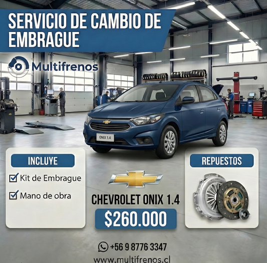 Cambio de Embrague Chevrolet Onix 1.4 (OEM 19371876)