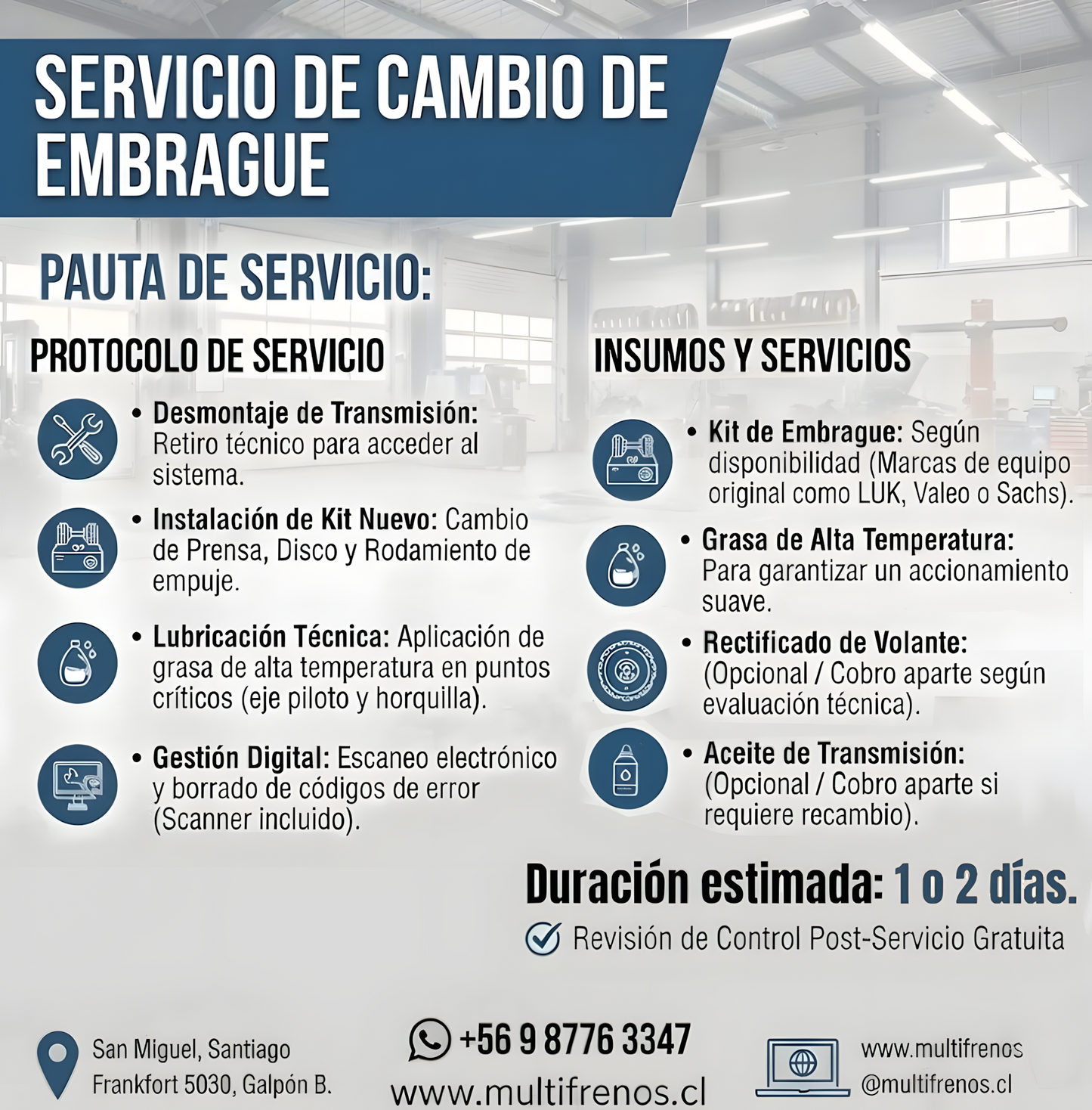 Cambio de Embrague Changan MD201 1.2