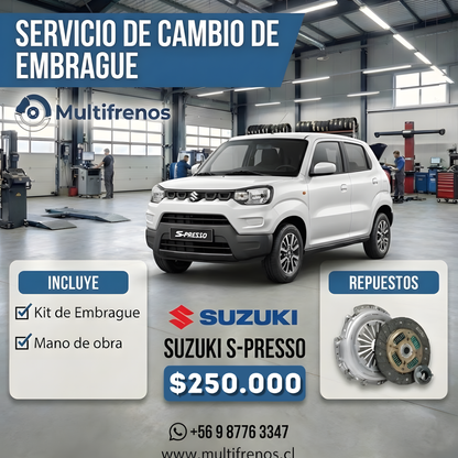 Cambio de Embrague Suzuki S-presso