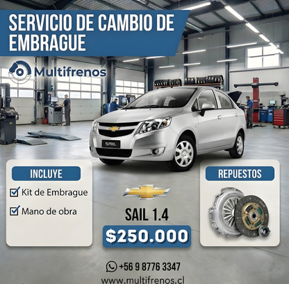 Cambio de Embrague Chevrolet Sail 1.4 (OEM 9023338)