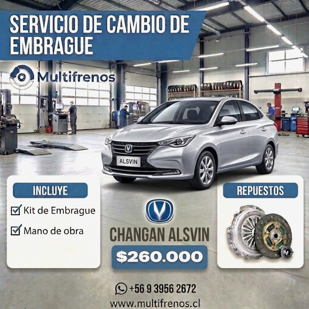 Cambio de Embrague Changan Alsvin 1.4