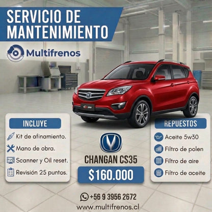 Mantención Changan CS35 1.4/1.6