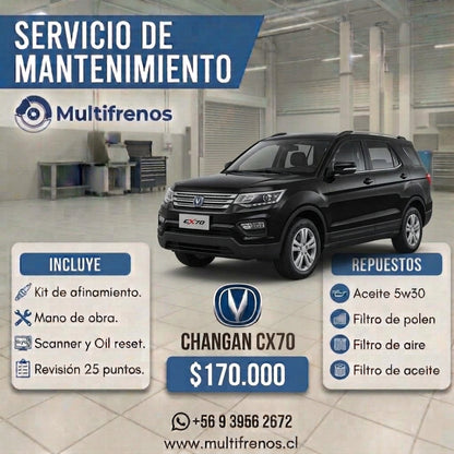 Mantención Changan CX70 1.5/1.6