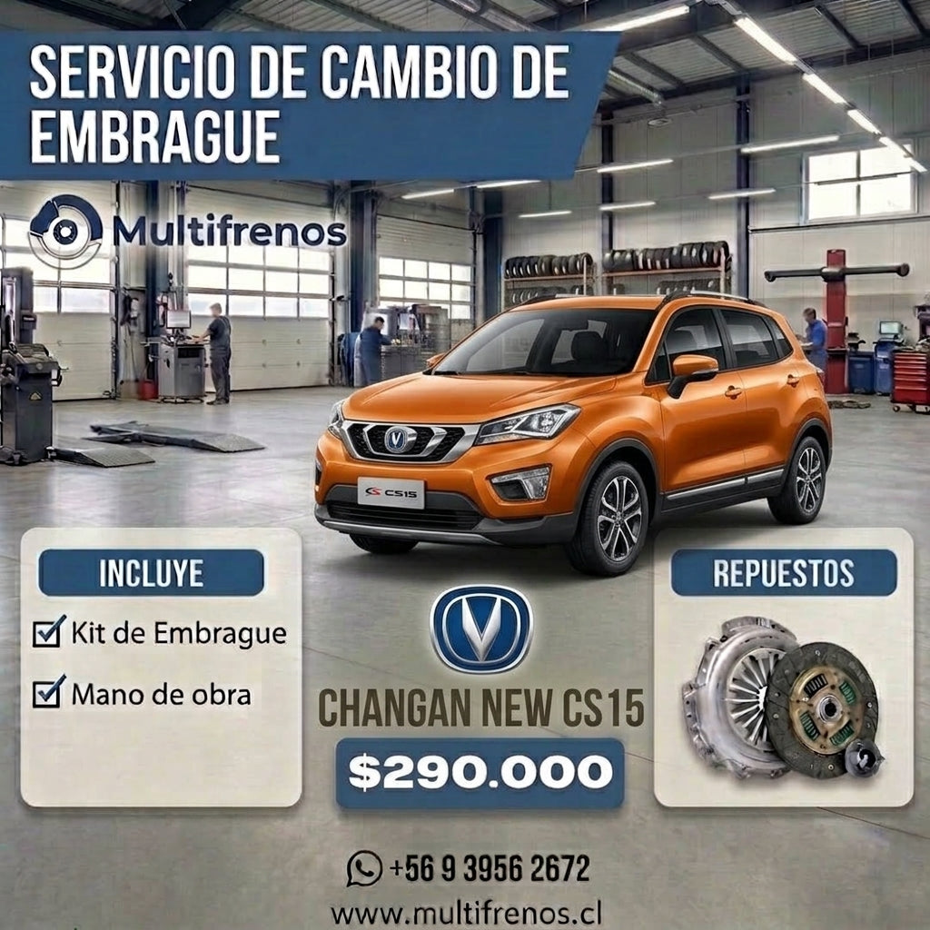 Cambio de Embrague Changan CS15  1.5