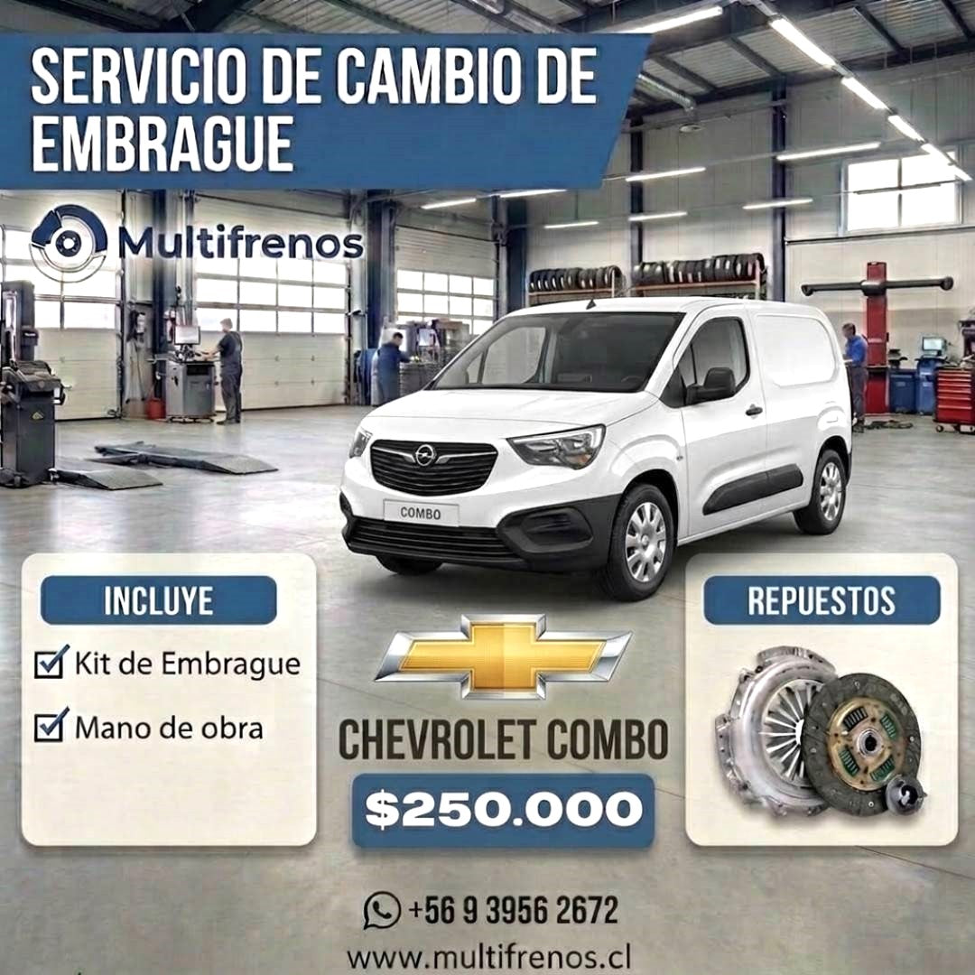 Cambio de Embrague Chevrolet Combo 1.4