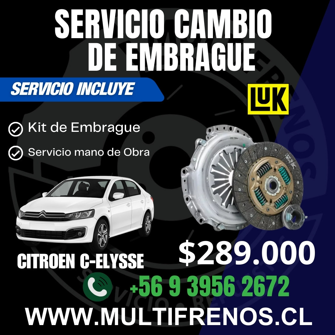 Servicio Cambio de Embrague Citroen C-Elysse