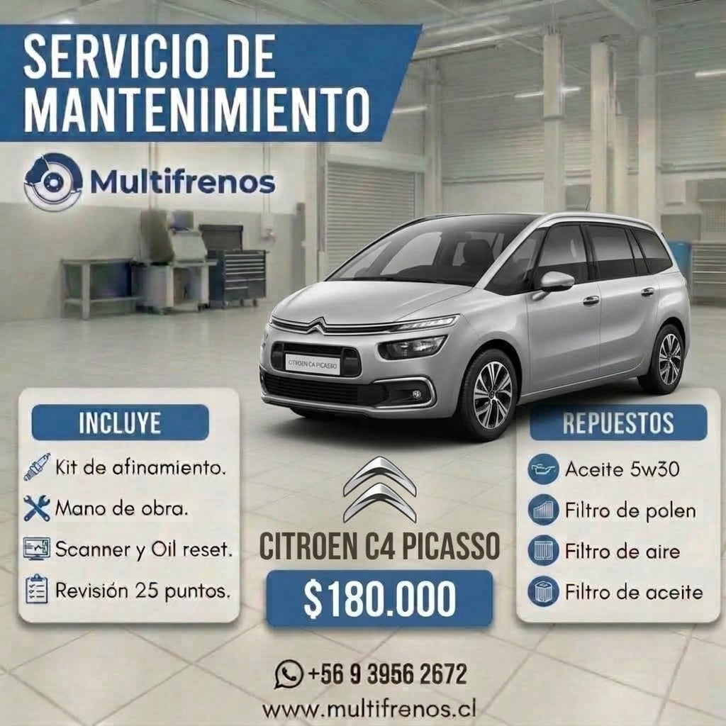 Mantención Citroën C4 Picasso 1.6 / 2.0