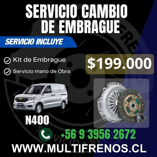 Servicio Cambio de Embrague Chevrolet N400 OEM 2399622