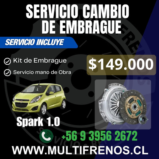 Servicio Cambio de Embrague Chevrolet Spark 1.0 OEM 96249465