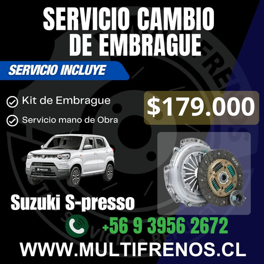 Servicio Cambio de Embrague Suzuki S-presso