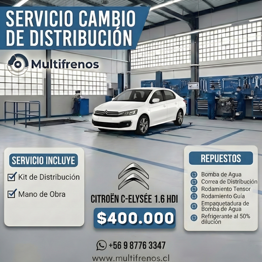 Servicio de Distribución Integral: Citroën C-Elysée 1.6 HDI Diesel