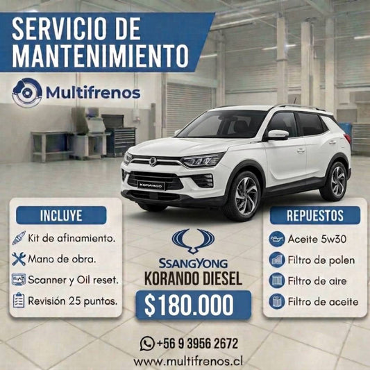 Mantención SsangYong  Korando 1.6 - 2.0 Diesel
