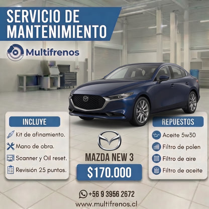 Mantención  Mazda NEW 3 2.0 / 2.5