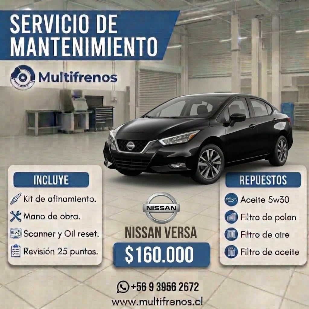 Mantención Nissan Versa