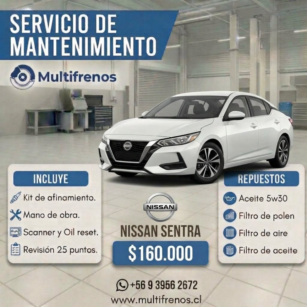 Mantención Nissan Sentra 2.0