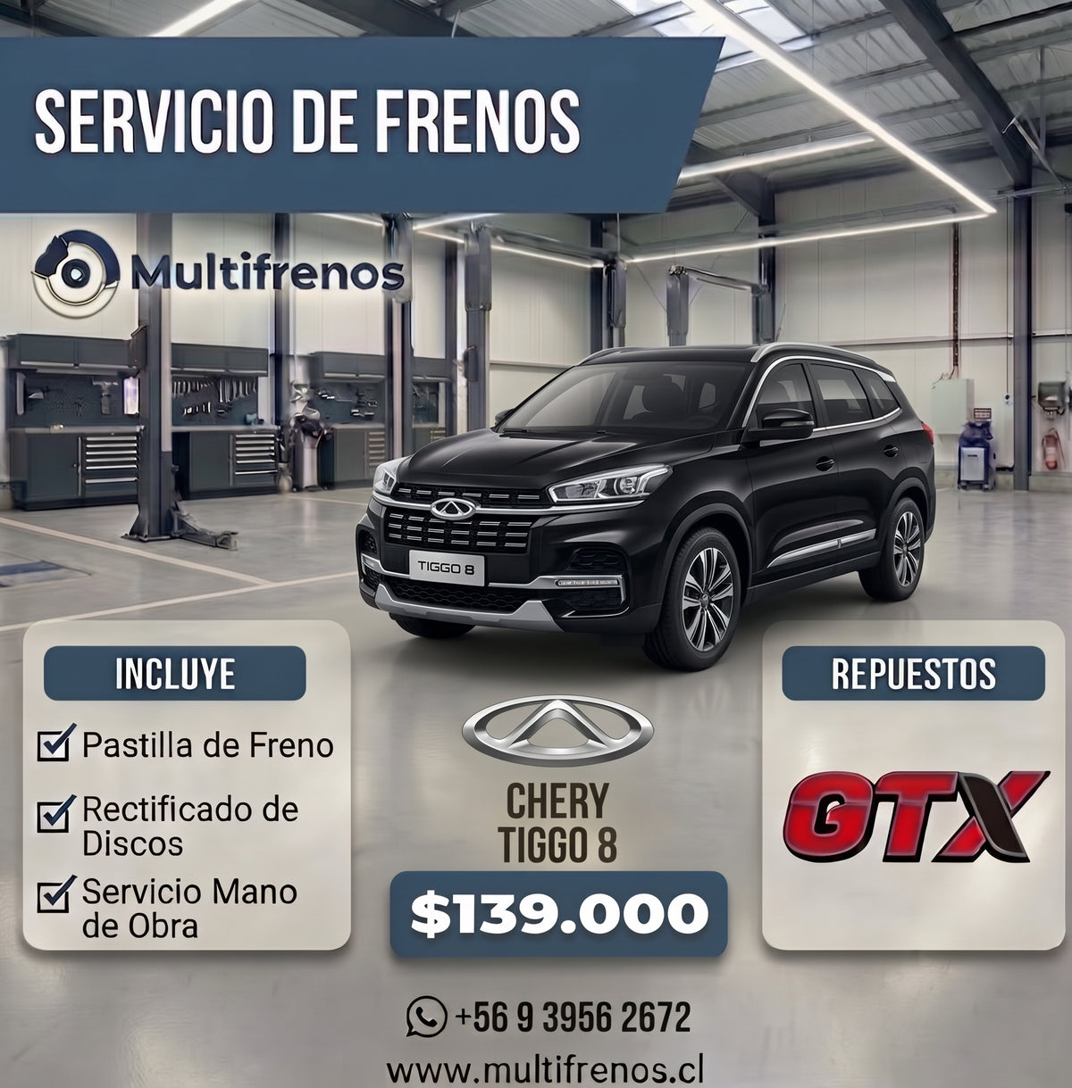 Servicio Integral de Frenos: Chery Tiggo 8 1.5
