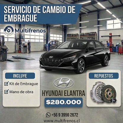 Cambio de Embrague Hyundai Elantra 1.8