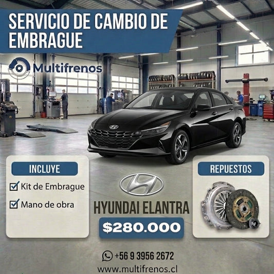 Cambio de Embrague Hyundai Elantra 1.8