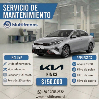 Mantención Kia K3   1.4  - 1.6