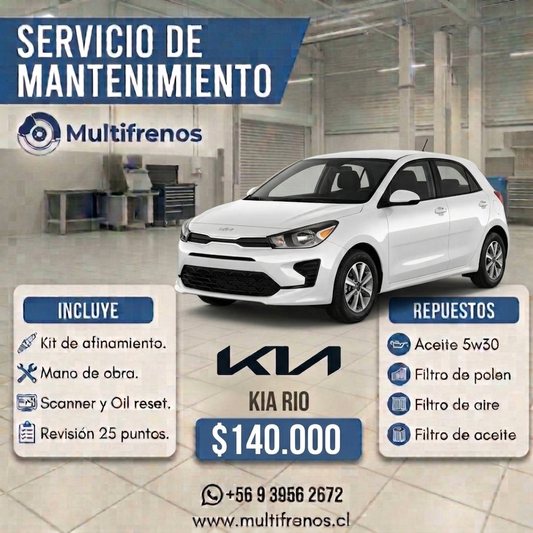 Mantención Kia Rio 1.4 - 1.6