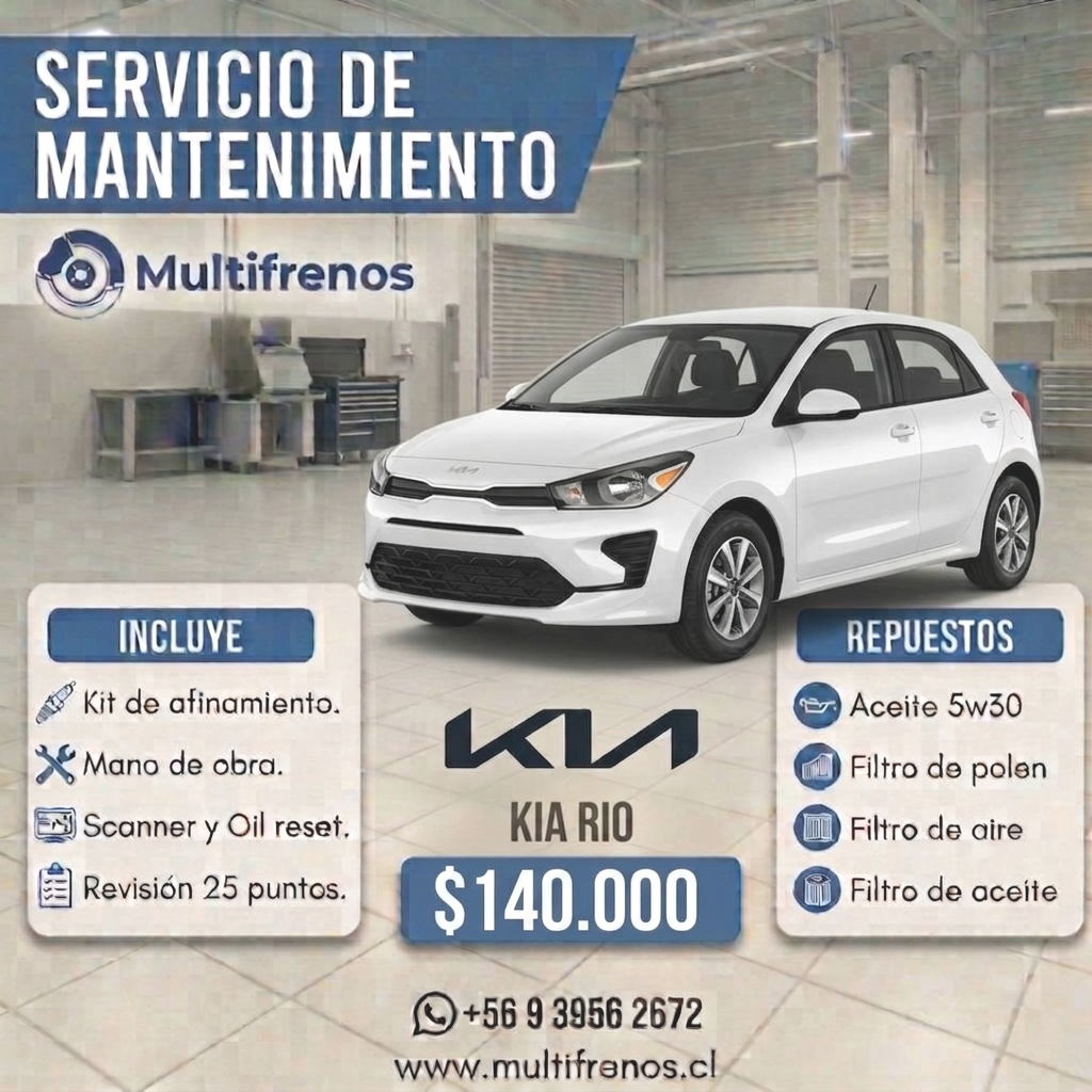 Mantención Kia Rio 1.4 - 1.6