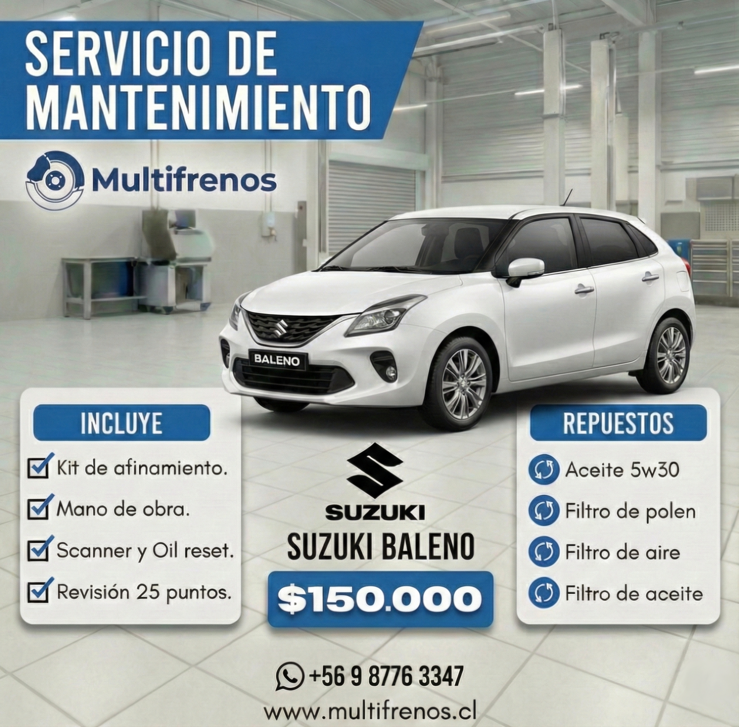 Mantención Suzuki Baleno (2018-2020)