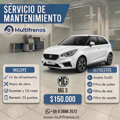 Mantención Changan MG 3 1.5