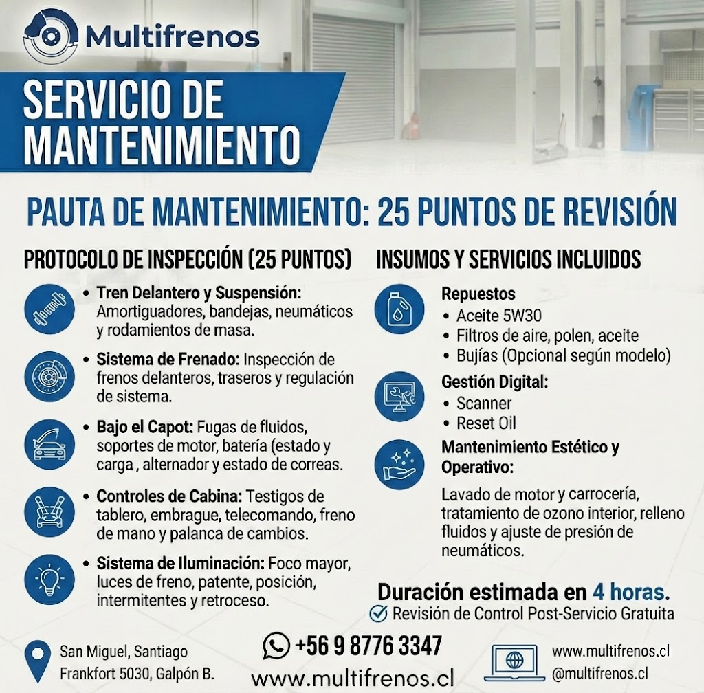 Mantención MG ZX 1.5