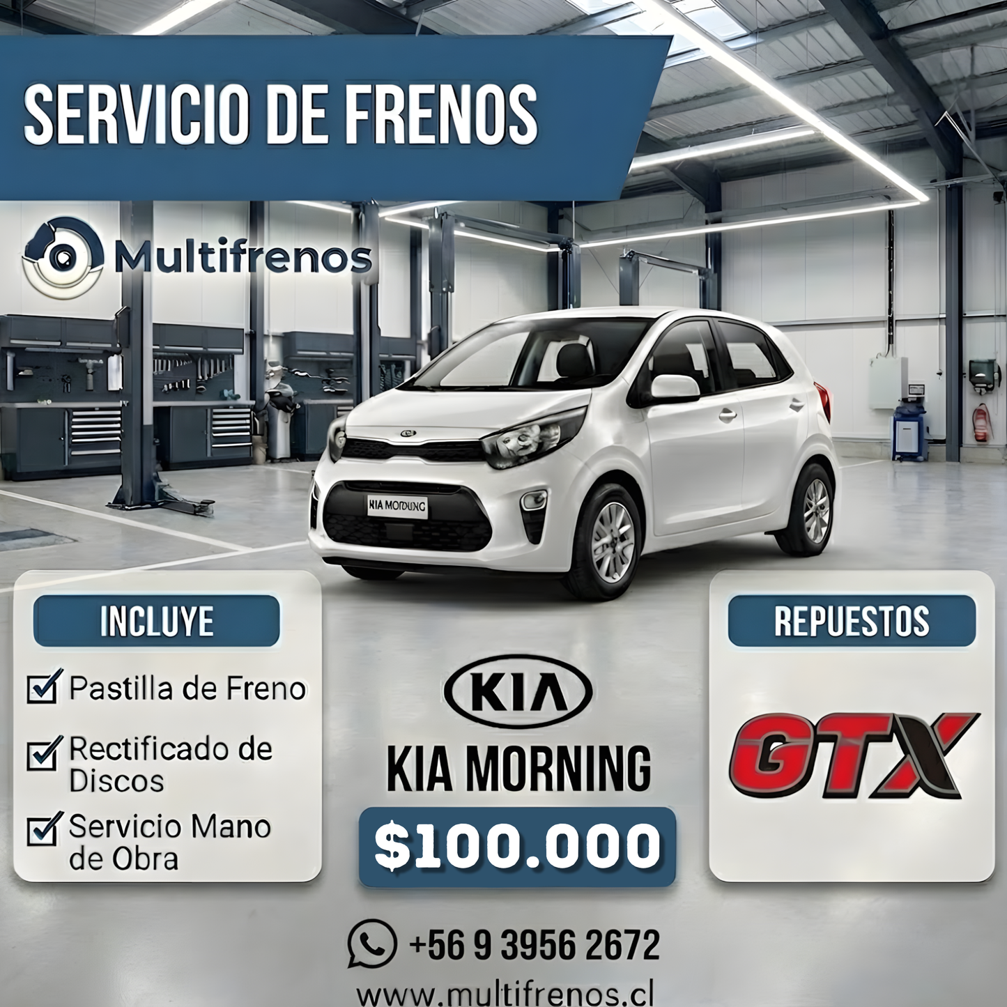 Servicio Integral de Frenos: Kia Morning GTX