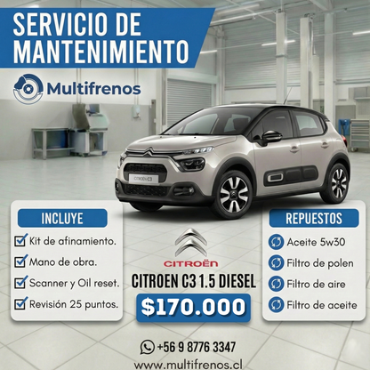 Mantención Citroën C3 1.5 Diesel