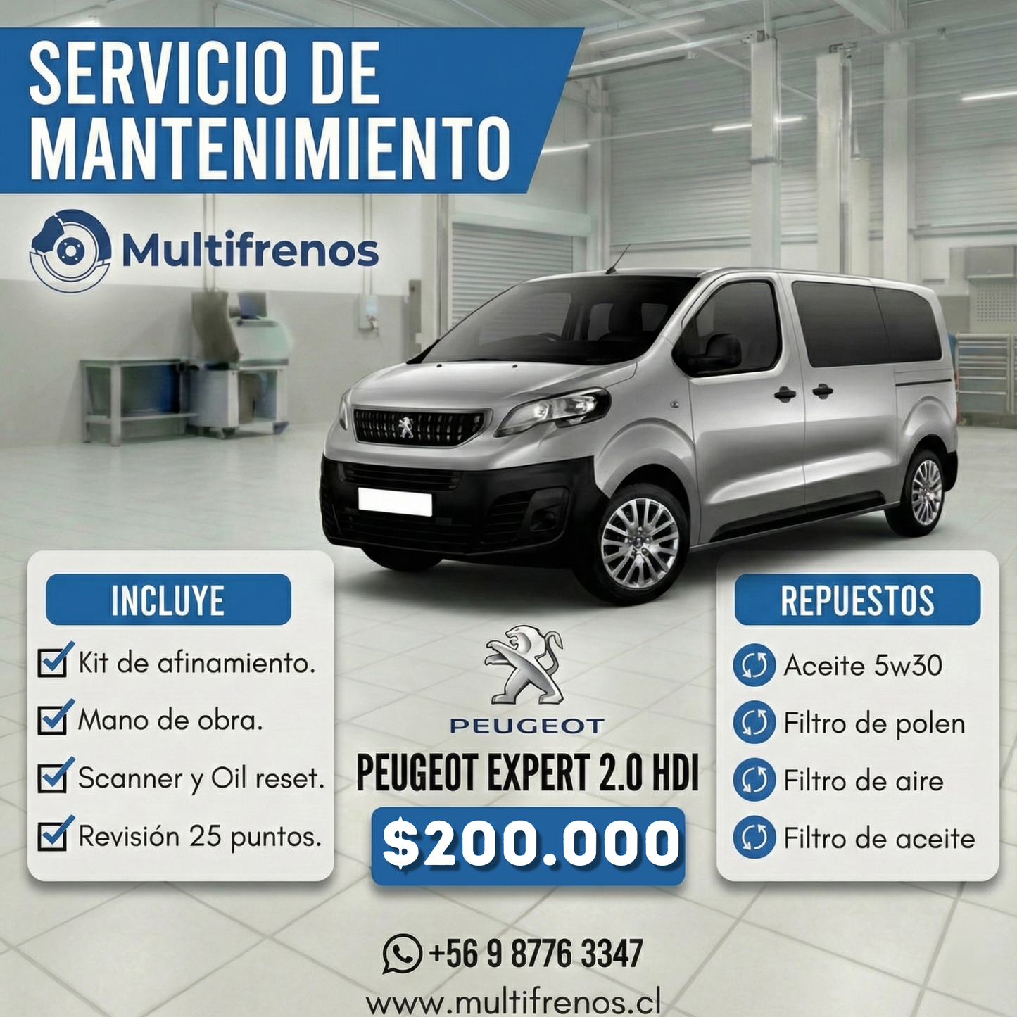 Mantención Peugeot Expert 2.0 HDI