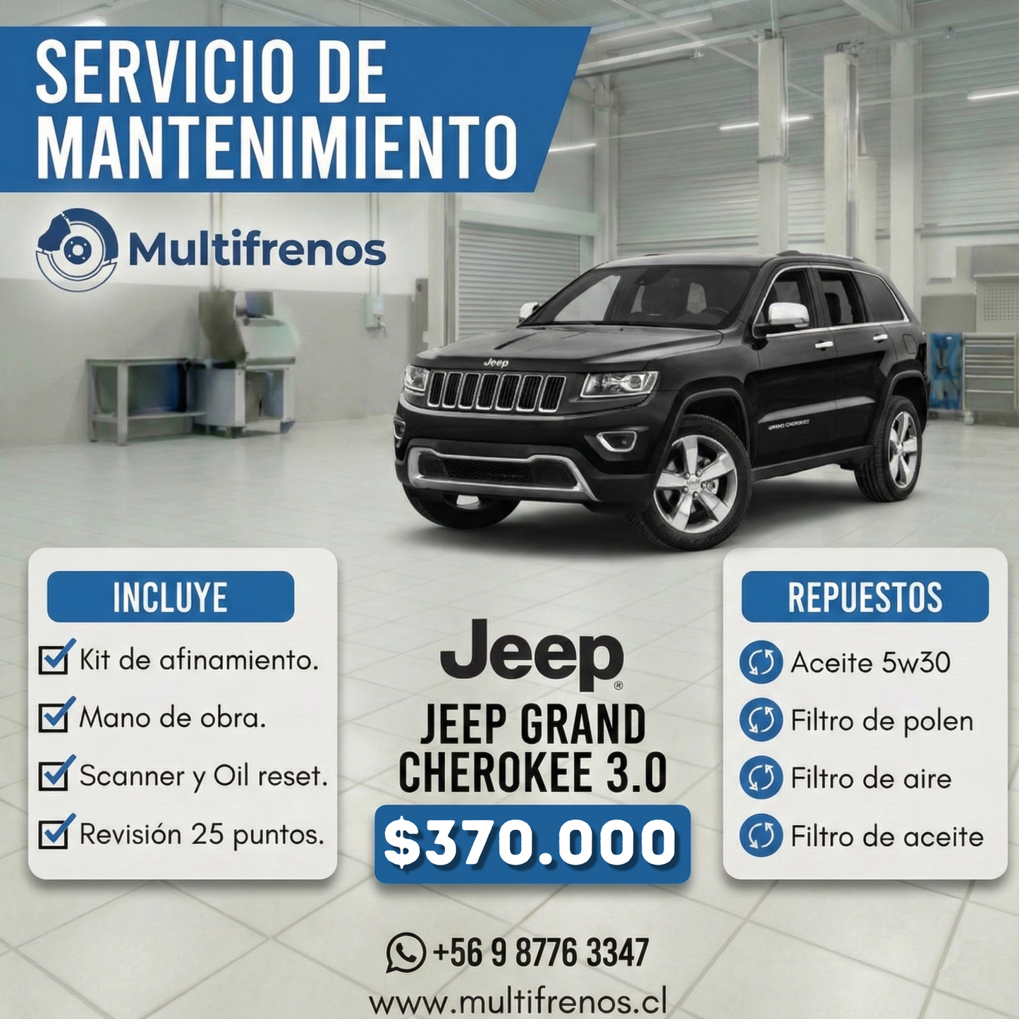 Mantención Jeep Grand Cherokee LTD 4x4 3.0 (2017 - 2021)