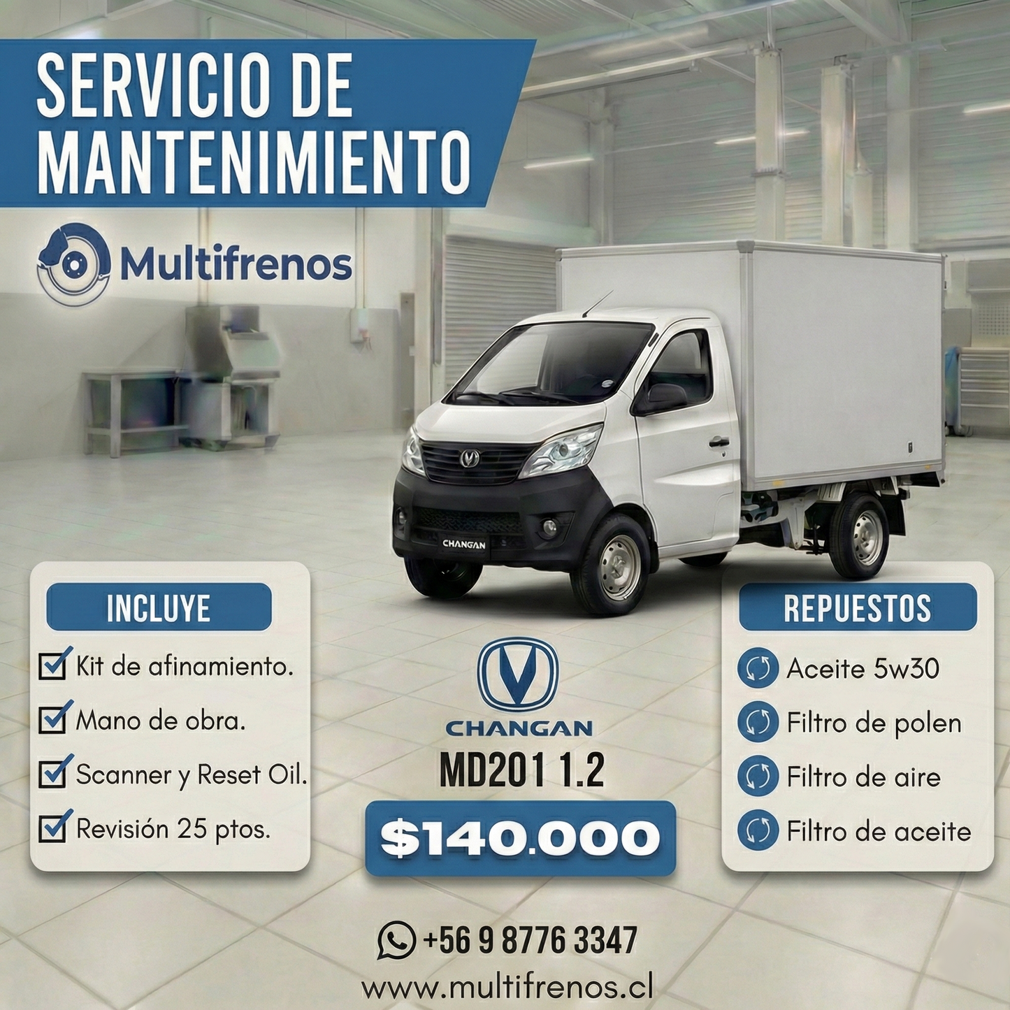 Mantención Changan MD201 1.2