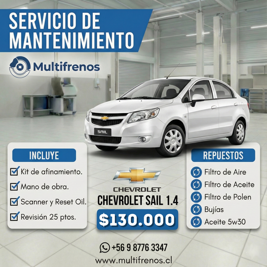 Mantención Chevrolet Sail 1.4 (2012-2016)